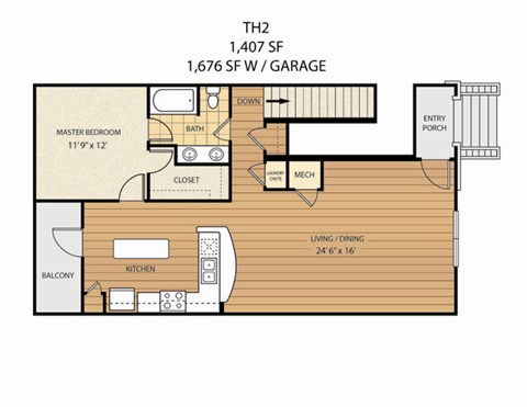 Townhome first level